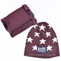 Kids beanie and neck warmer sets double layer with fleece lining